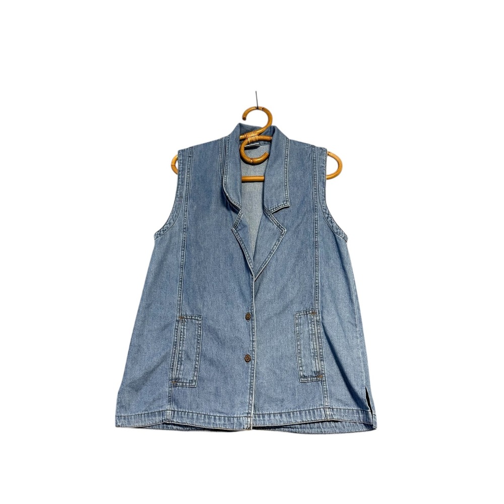 Vintage | CMC | Oversized Denim Lapel Collar Vest Size XS